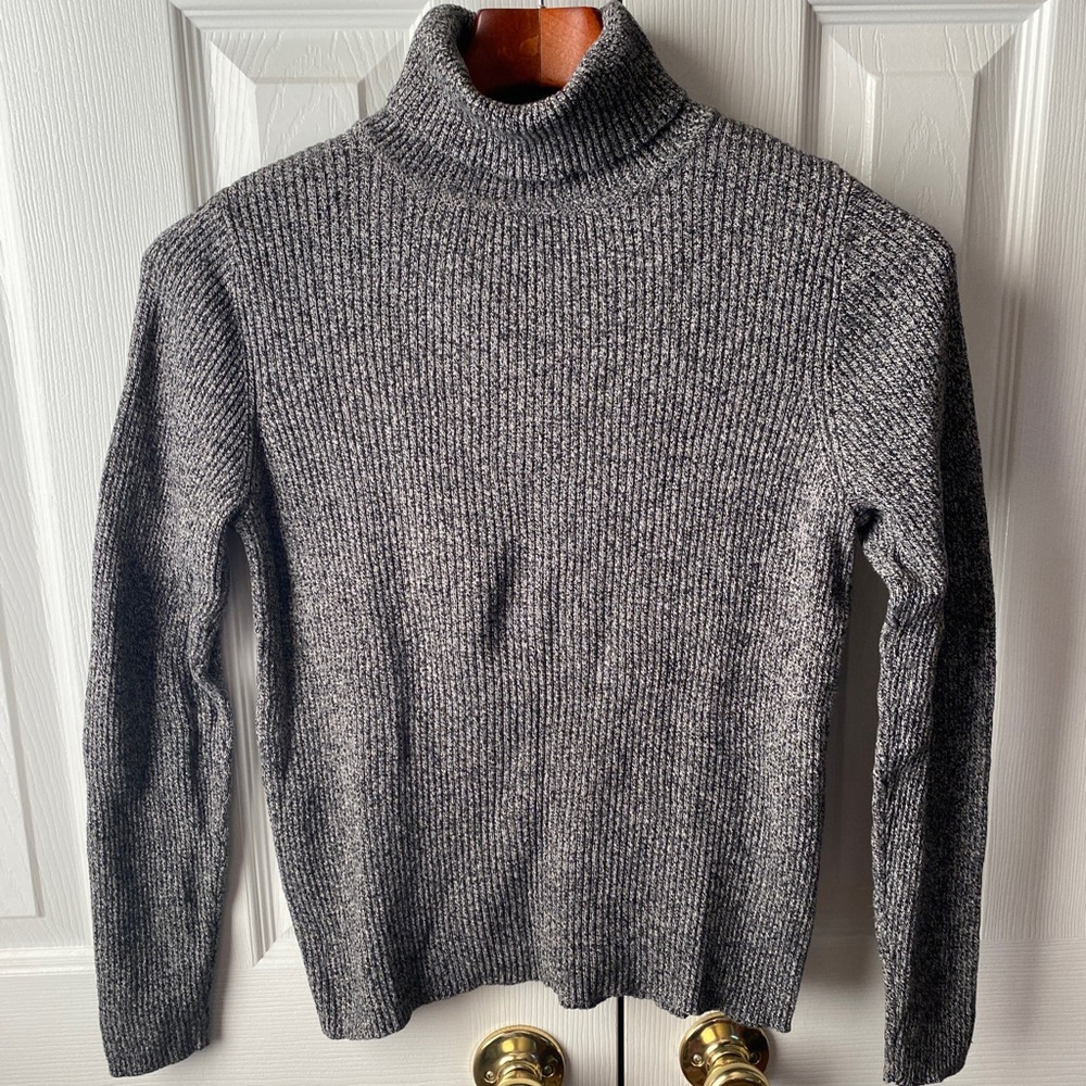 Kim Rogers Gray‎ Heather Ribbed Turtleneck Sweater SZ S